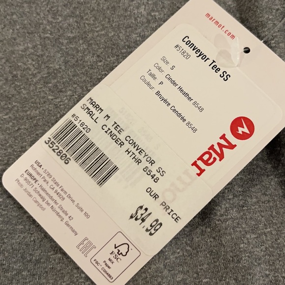 Marmot T-Shirt BRAND NEW - Picture 2 of 3